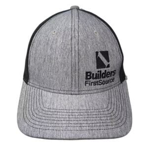 Ivory Headwear Builders FirstSource Trucker Hat Gray Black One Size Snapback Cap